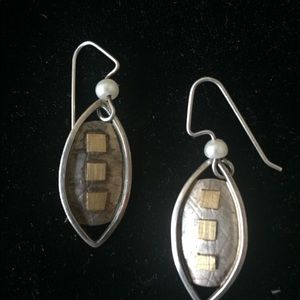 Sold Vintage Native Artisan Sterling 22k Earrings